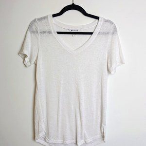 Athleta Sheer White Tee Size S